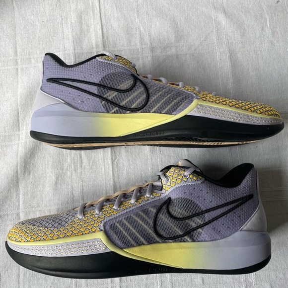 Nike Sabrina 1 'Spark' Yellow Purple Basketball Shoes Women's Size 13 Men 11.5 - Picture 6 of 10